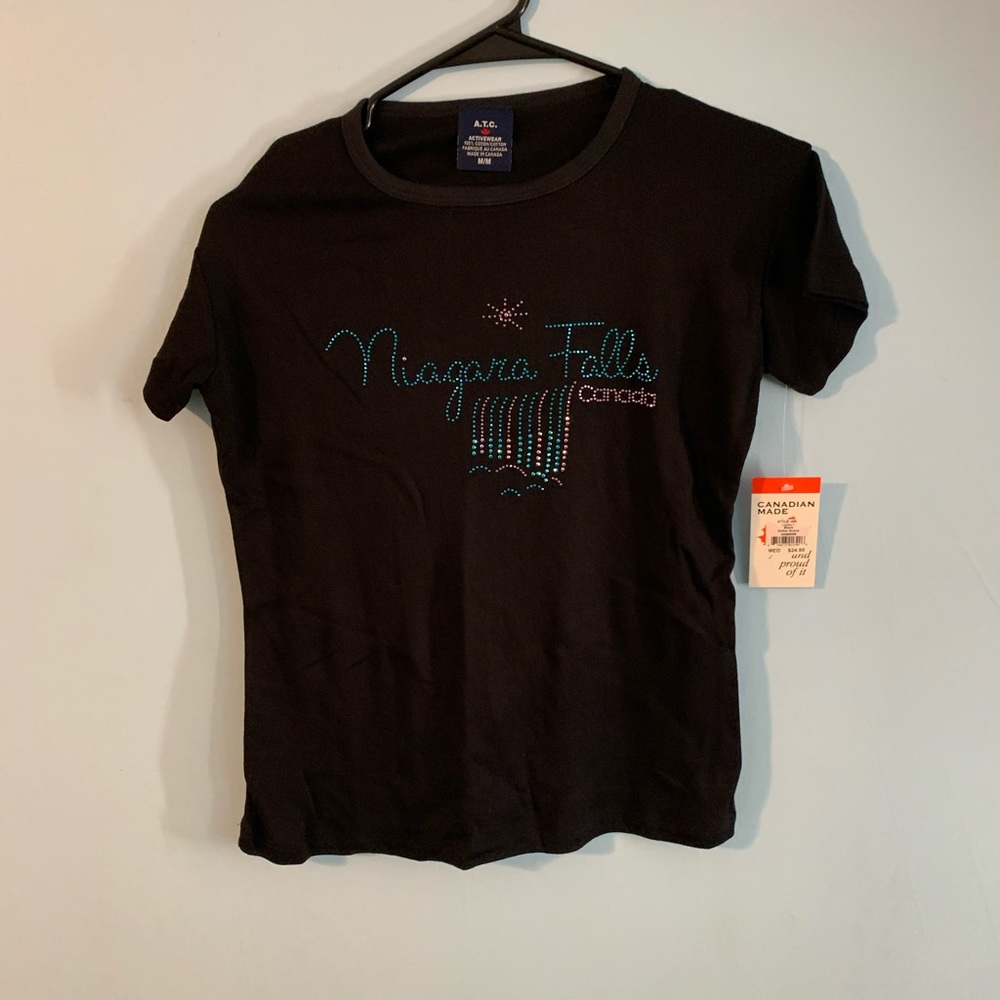 Niagara Falls T-Shirt Size Kids M By A.T.C. Black